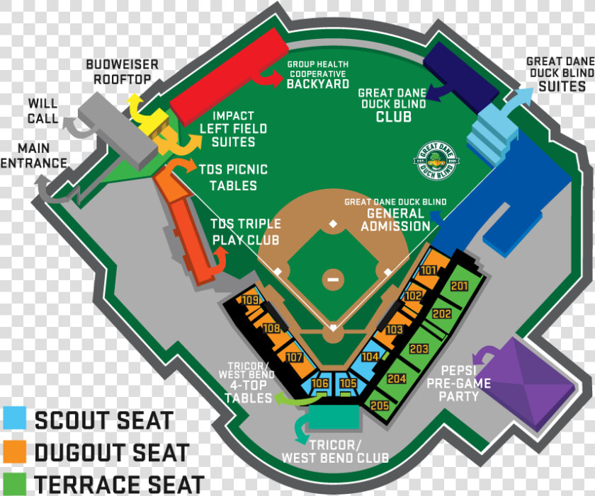 Madison Mallards Stadium Seating Chart  HD Png DownloadTransparent PNG
