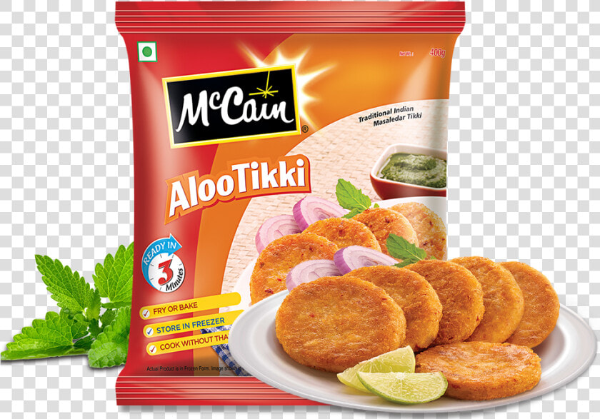 Mccain Traditional Indian Crispy Vegetable Aloo Tikki   Mc Can French Fries  HD Png DownloadTransparent PNG