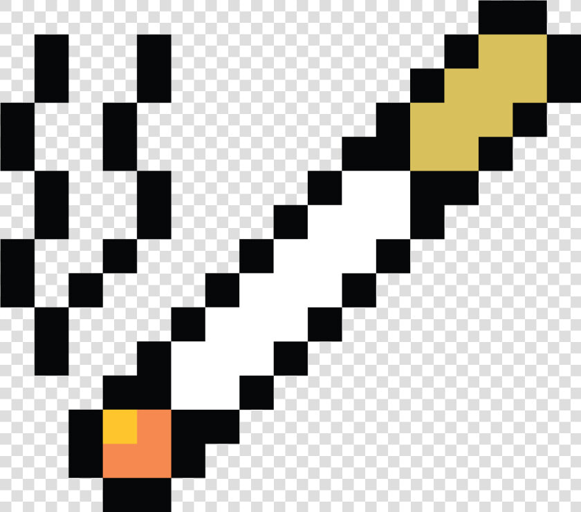 Clip Transparent Stock Art Cigarette Minecraft Transprent   Minecraft Machete  HD Png DownloadTransparent PNG