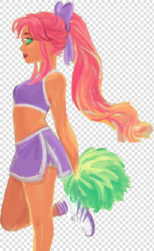  teentitans  starfire  cheerleader  cheerleading  dc   Illustration  HD Png DownloadTransparent PNG