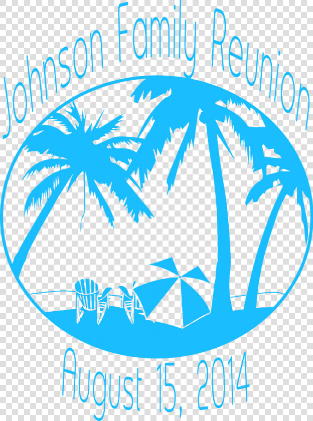 Photo Beach Reunion Front   Palm Tree Animated Black  HD Png DownloadTransparent PNG