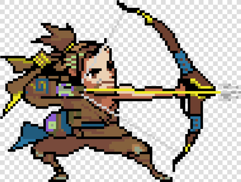 Overwatch Hanzo Pixel Spray  HD Png DownloadTransparent PNG