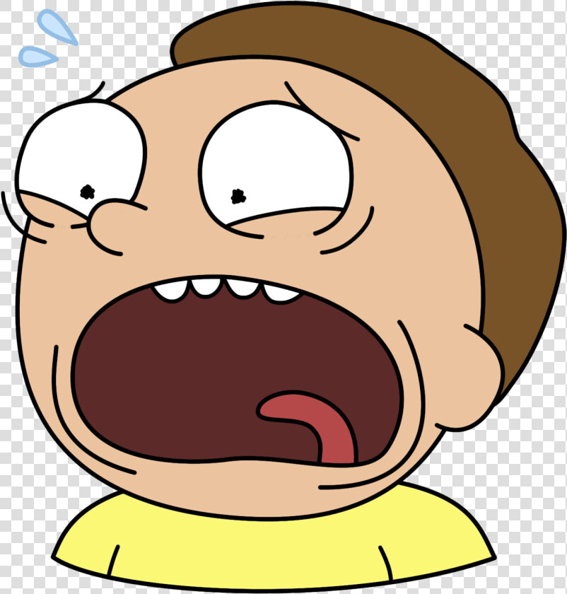 Expression head clip Character art   Scared Morty Png  Transparent PngTransparent PNG