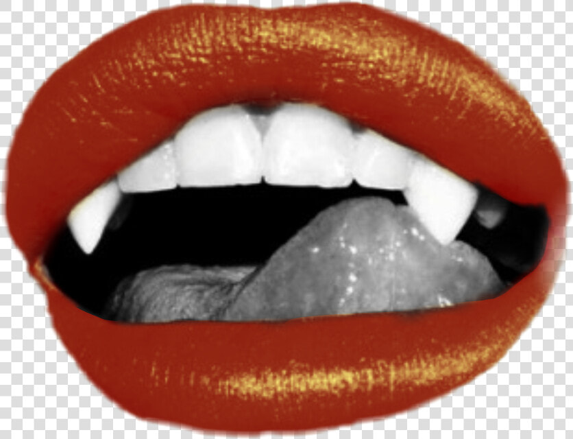  vampire  fangs  fang  lips  freetouse  cool  edgy   Vampire Lips  HD Png DownloadTransparent PNG