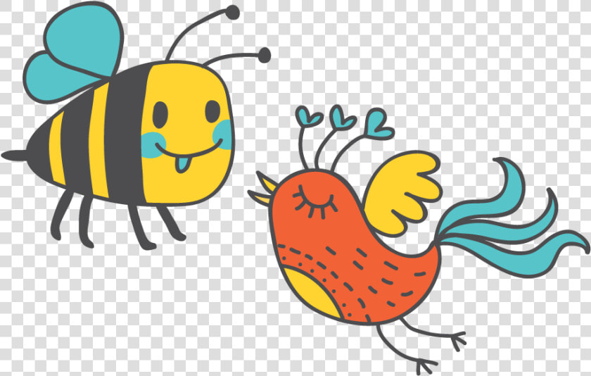 Bees Bird Pencil And   Birds And Bees Clipart  HD Png DownloadTransparent PNG