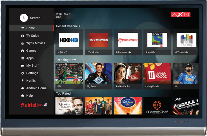 Airtel Internet Tv   Tv And Set Top Box  HD Png DownloadTransparent PNG