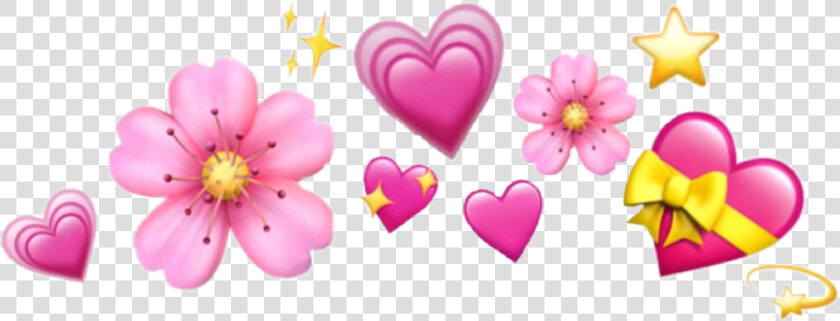Sticker Crown Emoji Emoticon Pink Whatsapp Heart Flower   Heart Emoji Crown Transparent  HD Png DownloadTransparent PNG