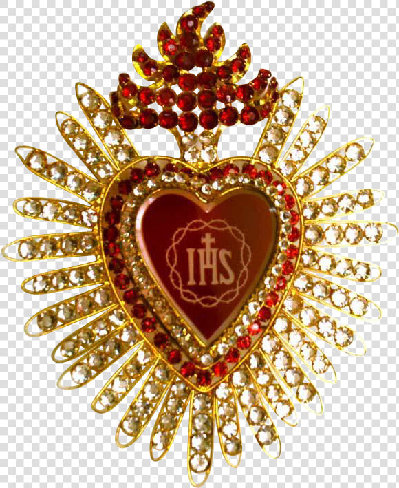 Large Antique Nineteenth Century Sacred Heart Candle   Sacred Heart  HD Png DownloadTransparent PNG