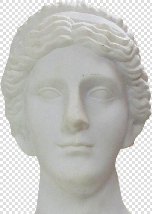Hand Carved Carrara Marble Bust Of A Greek Style Woman   Greece Sculpture Head Transparent  HD Png DownloadTransparent PNG
