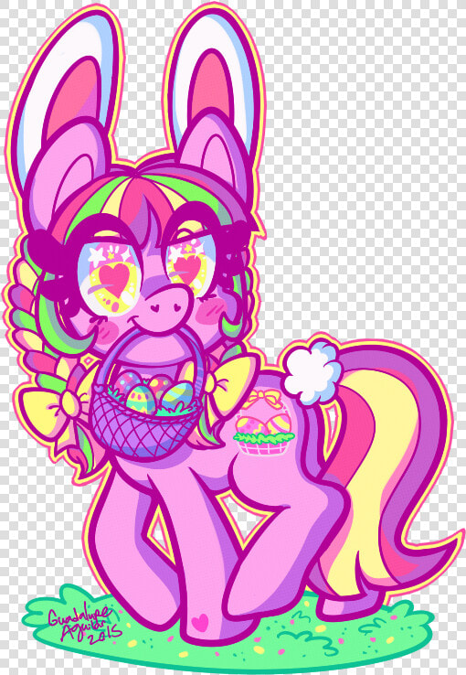Colorgasmfreak  Basket  Bow  Bunny Ears  Bunny Tail    Cartoon  HD Png DownloadTransparent PNG