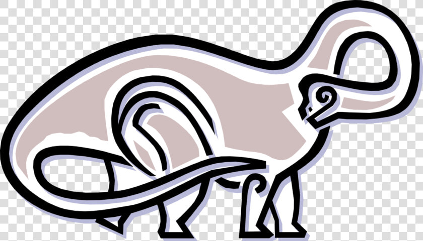 Vector Illustration Of Prehistoric Brontosaurus Dinosaur  HD Png DownloadTransparent PNG