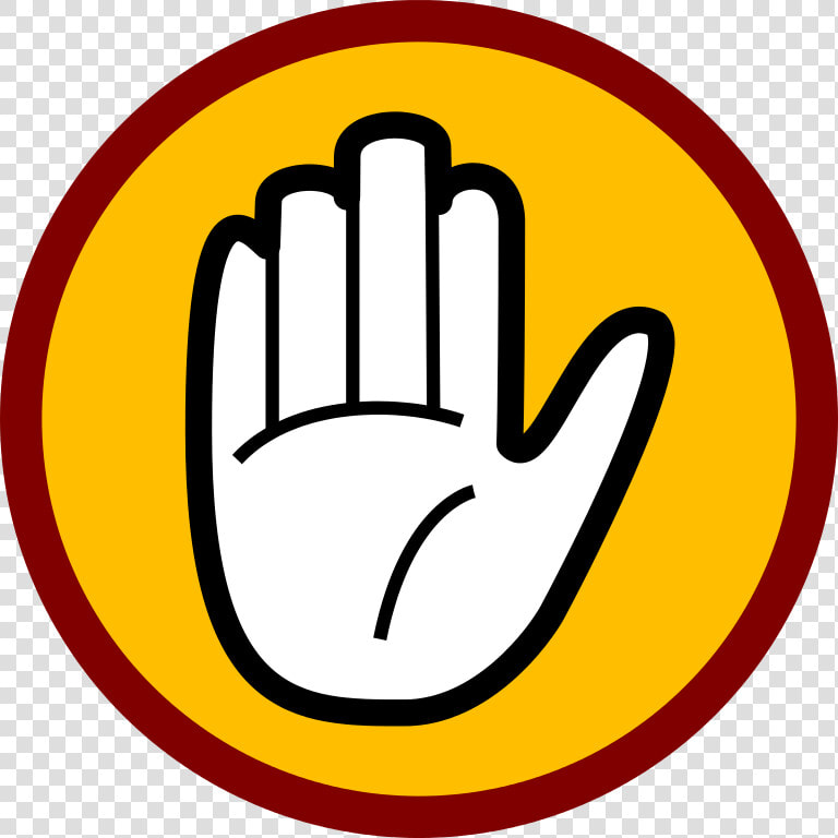 Stop Hand Caution   Red Stop Hand Clipart  HD Png DownloadTransparent PNG