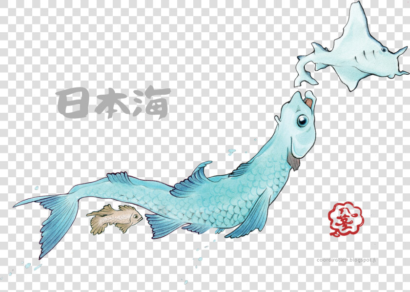 Sea Creatures Of Japanese Map   Illustration  HD Png DownloadTransparent PNG