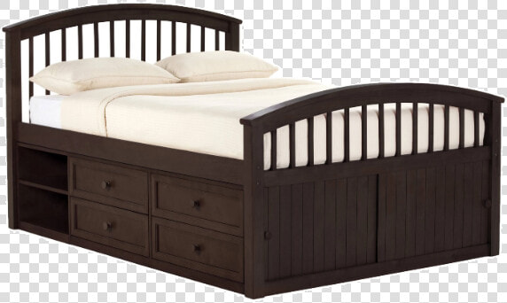 School House Captain Bed Full Size In Chocolate   Bed  HD Png DownloadTransparent PNG