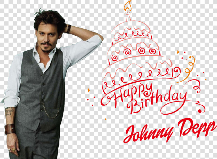 Johnny Depp Png File   Happy Birthday Abhinav Cake  Transparent PngTransparent PNG