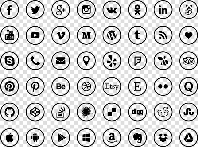 Social icons   Contact And Social Media Icons  HD Png DownloadTransparent PNG