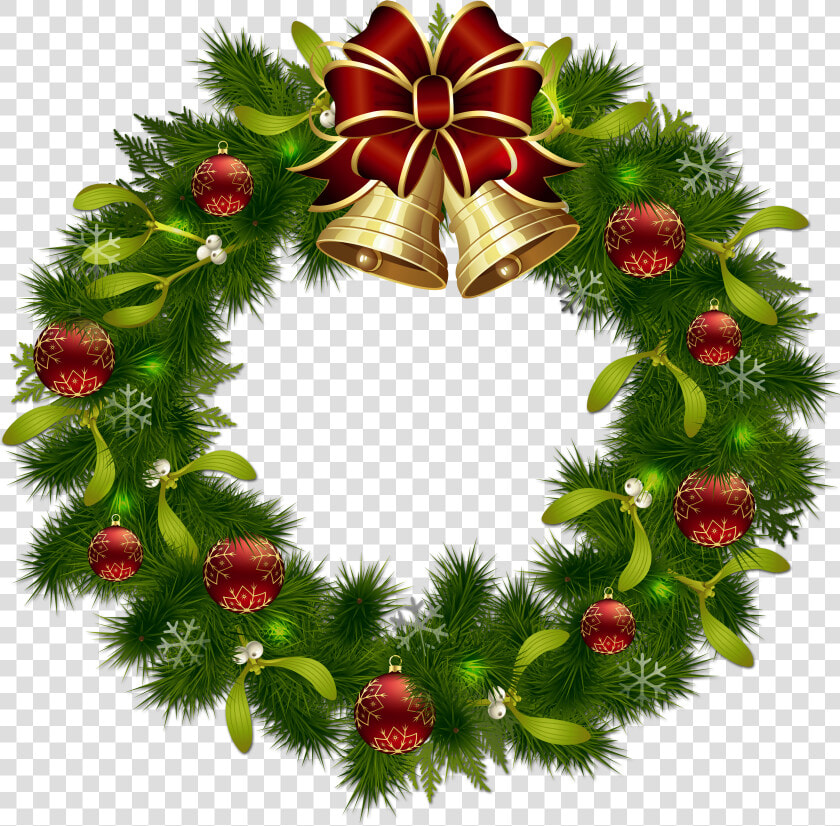 Wreath Christmas Garland Clip Art   Transparent Background Christmas Wreath Clip Art  HD Png DownloadTransparent PNG
