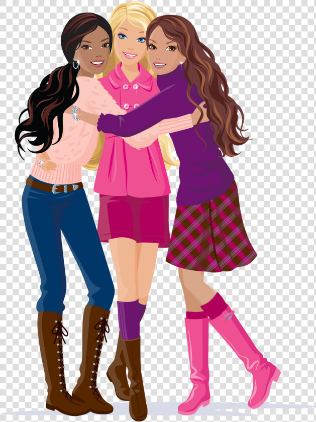 Marcos Gratis Para Fotos Imagenes De Barbie Png Eating   Happy Friendship Day Barbie  Transparent PngTransparent PNG
