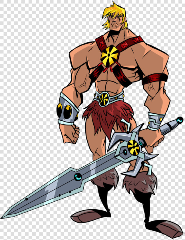 Clipart Sword He Man   Cartoon Man With Sword  HD Png DownloadTransparent PNG