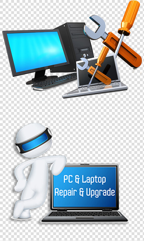 Advertisement Clipart Pc User   Computer And Printer Maintenance  HD Png DownloadTransparent PNG