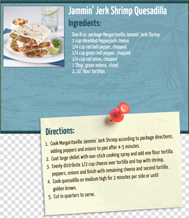 Jerk Shrimp Quesadilla   Dish  HD Png DownloadTransparent PNG