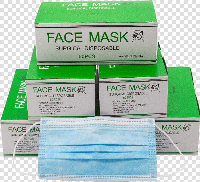 Face Mask Surgical Disposable 50 Pcs Made  HD Png DownloadTransparent PNG