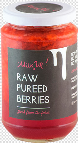 Raw Strawberry Jam   Bottle  HD Png DownloadTransparent PNG