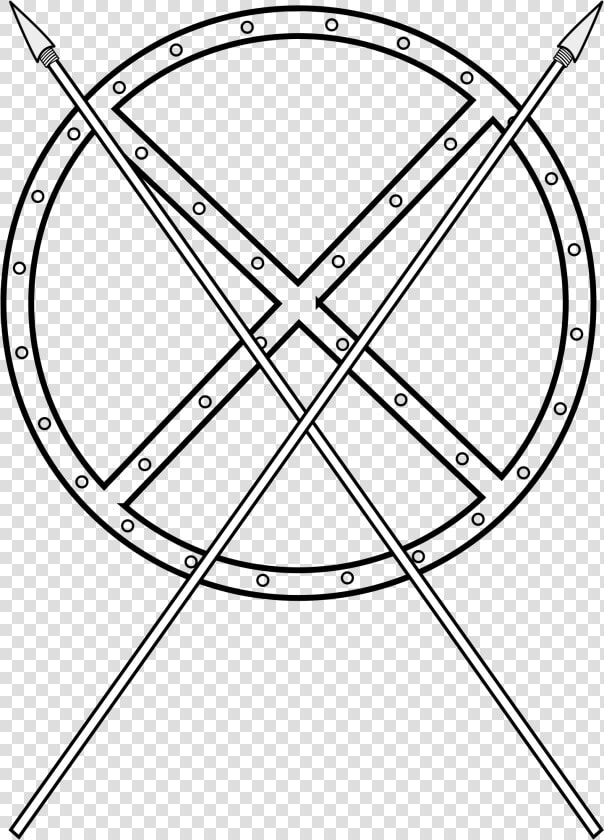 Round Shield And Crossed Spears Clip Arts  HD Png DownloadTransparent PNG