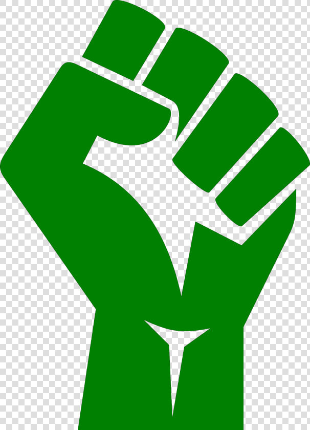 Fist Clipart Green   Raised Fist Green  HD Png DownloadTransparent PNG