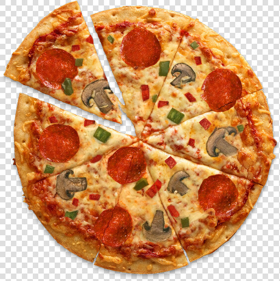 Aerial View Of A Cauliflower crust Pepperoni And Vegetables   Pizza Pepperoni  HD Png DownloadTransparent PNG