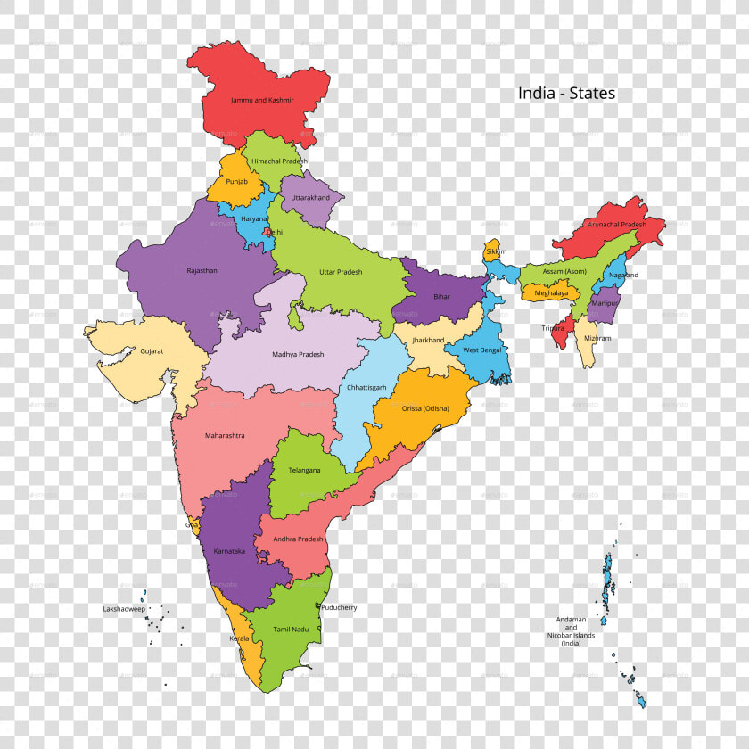 India States Map   States Of India Map 2019  HD Png DownloadTransparent PNG