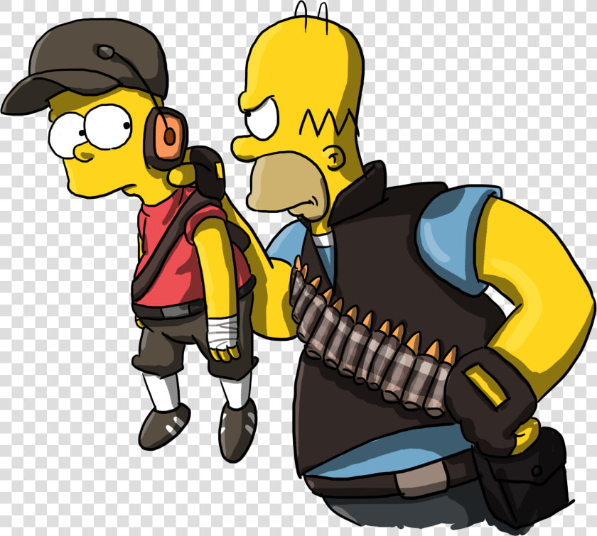 Team Fortress 2 Bart Simpson Maggie Simpson Homer Simpson   Simpsons Team Fortress 2  HD Png DownloadTransparent PNG