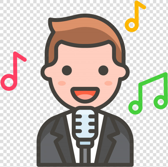 Man Singer Png Transparent Emoji   Sing Png Icon  Png DownloadTransparent PNG