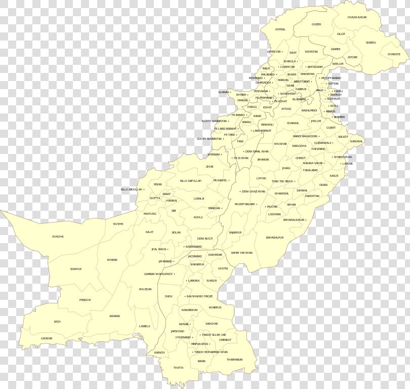 Map Of Pakistan With Districts  HD Png DownloadTransparent PNG
