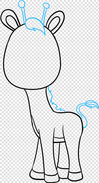 How To Draw Baby Giraffe   Drawings Of Baby Giraffes  HD Png DownloadTransparent PNG