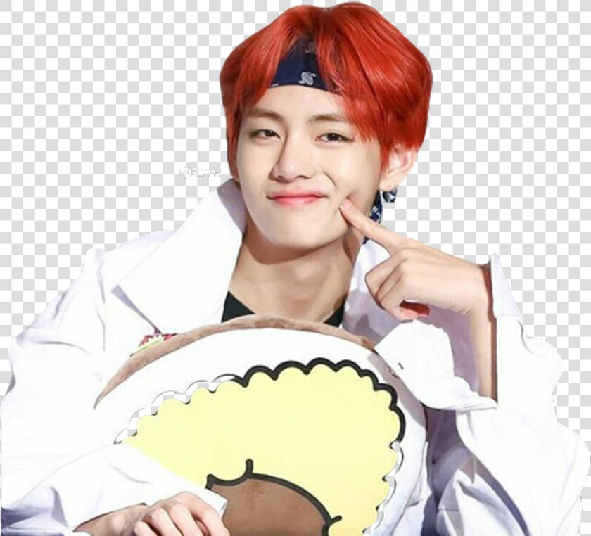 Tae Taehyung Bts Kpop Kpopedits Edit Cute Aesthetic   Bts V With Bandana Smile  HD Png DownloadTransparent PNG