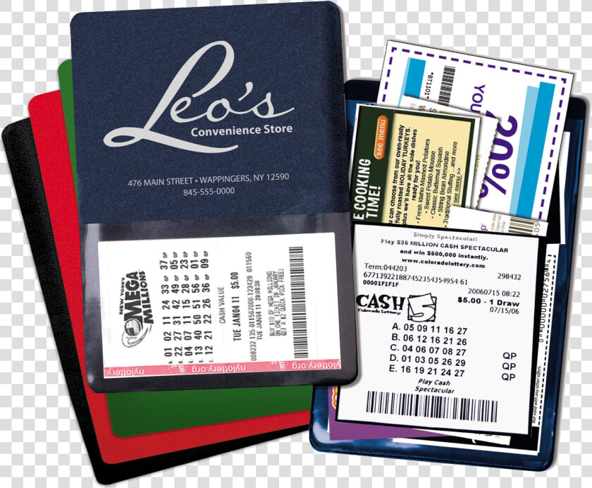 Picture Of Branded Lottery Ticket coupon Holder   Lottery Ticket Folder  HD Png DownloadTransparent PNG