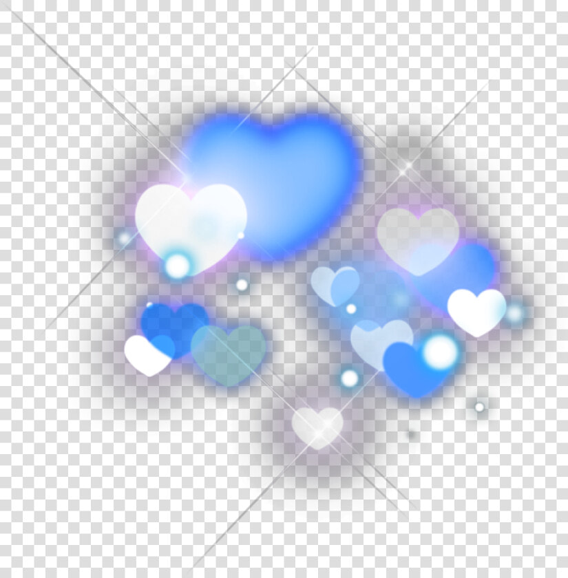 Ftestickers Overlay Hearts Light Sparkle Blue   Blue Heart Sparkle  HD Png DownloadTransparent PNG