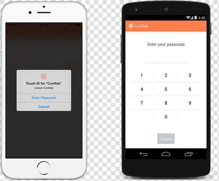 Use Touch Id Or Enter Your Passcode To Unlock Confide   Iphone  HD Png DownloadTransparent PNG