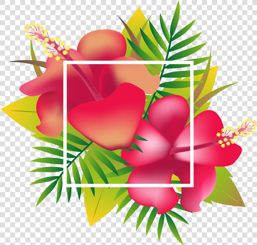 Header Floral Design Red   Tropical Flower Design Png  Transparent PngTransparent PNG