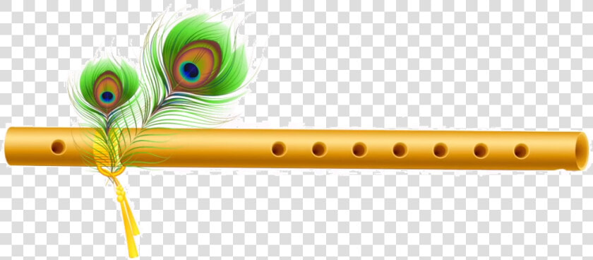 Krishna Flute With Peacock Feather Painting  HD Png DownloadTransparent PNG