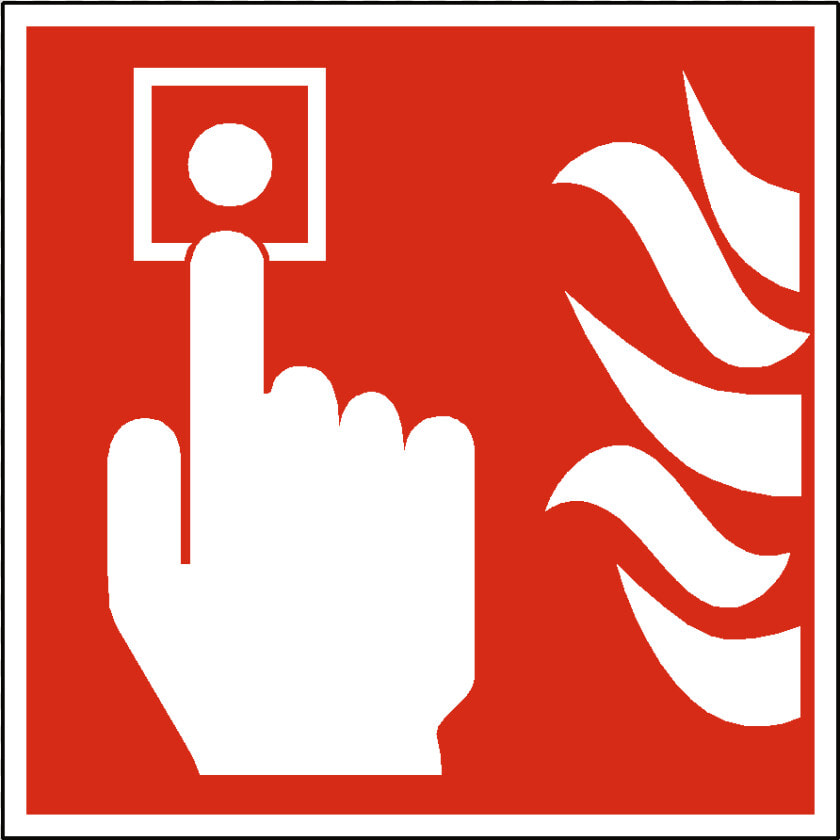 Fire Button Sign   Fire Alarm Safety Sign  HD Png DownloadTransparent PNG