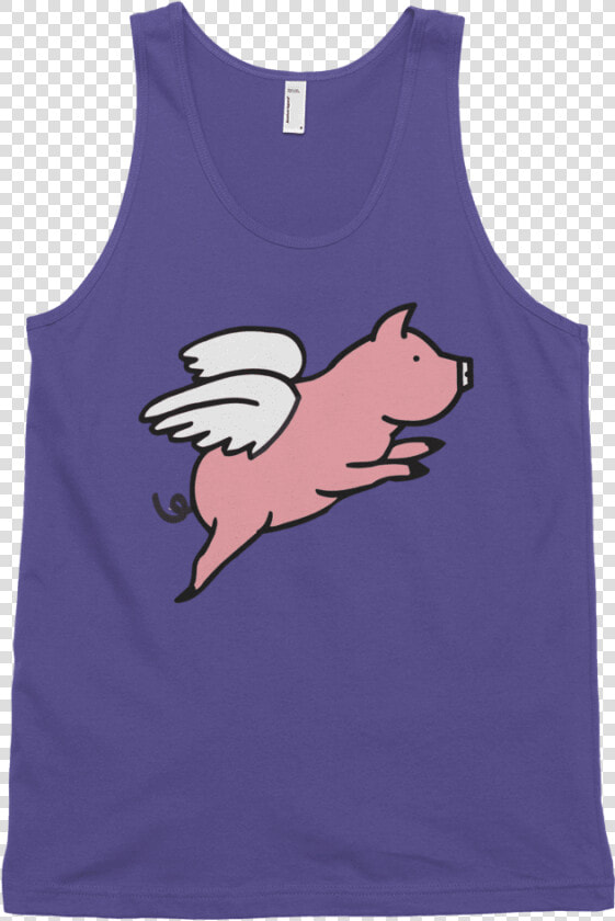 Flying Pig Tank Top Swish Embassy   Class   Sleeveless Shirt  HD Png DownloadTransparent PNG