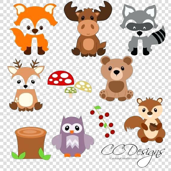 Animal Baby Woodland Animals Clipart Free Set Cute   Woodland Animals Svg Cut Files  HD Png DownloadTransparent PNG