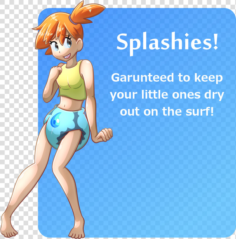 Misty Uses Splahies   Misty In Diapers  HD Png DownloadTransparent PNG