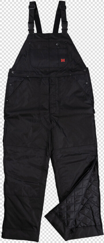 Tough Duck Mens Poly Oxford Lined Overalls Black Front   Women Gray Bib Overalls  HD Png DownloadTransparent PNG