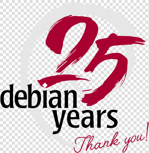 Debian Is 25 Years Old By Angelo Rosa   Debian 25 Years  HD Png DownloadTransparent PNG