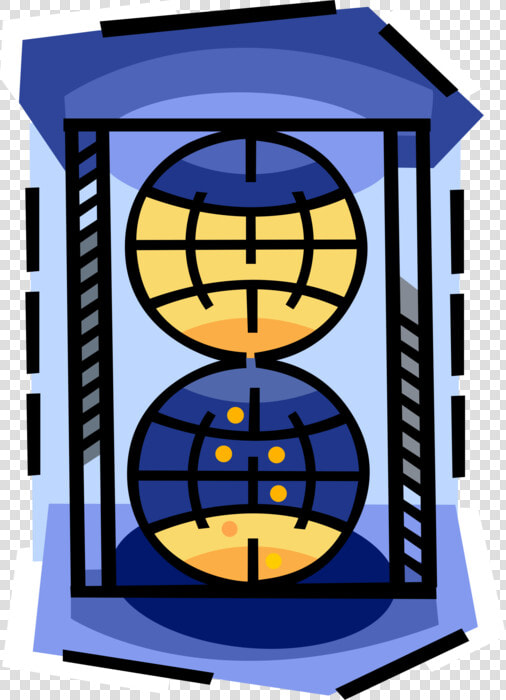 Vector Illustration Of Globe Hourglass Or Sandglass   HD Png DownloadTransparent PNG