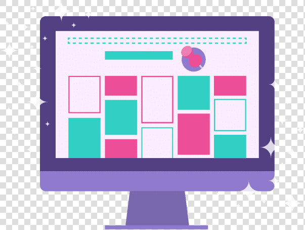 A Graphic Of A Computer With Colored Boxes Emulating   Computer  HD Png DownloadTransparent PNG