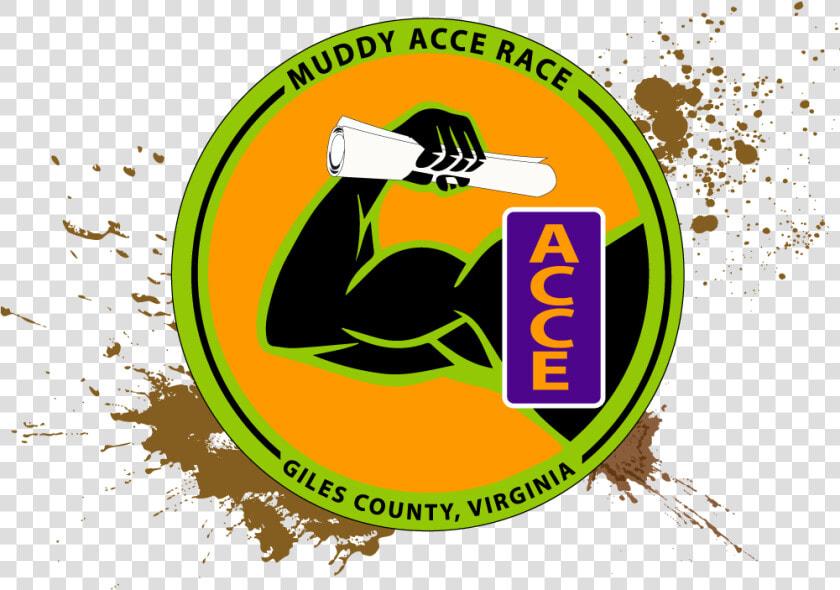Logo For Muddy Acce Race With Mud Splatter Behind   Graphic Design  HD Png DownloadTransparent PNG